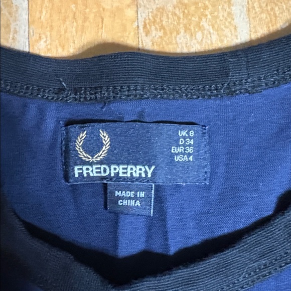 Fred Perry Ringer Dark Blue Short Sleeve Tee - Picture 5 of 9